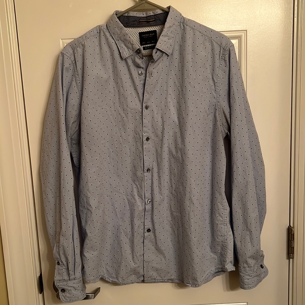 Cactus Man Pattern Long Sleeve Button Up. - image 1